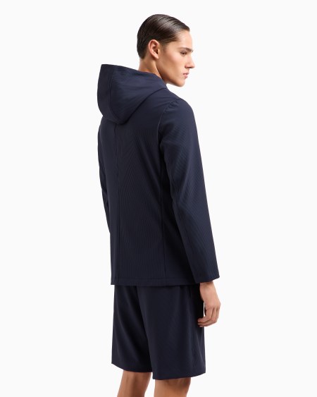 Armani Blazer de nailon elástico efecto canneté con pechera y capucha Solo hoy