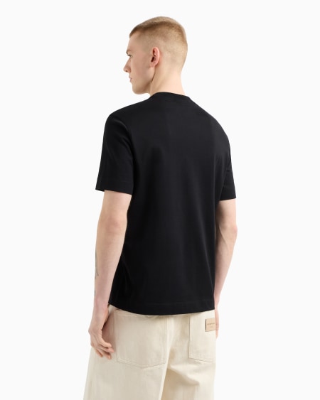 Armani Camiseta de punto con parche bordado con logotipo Ahorra y exporta