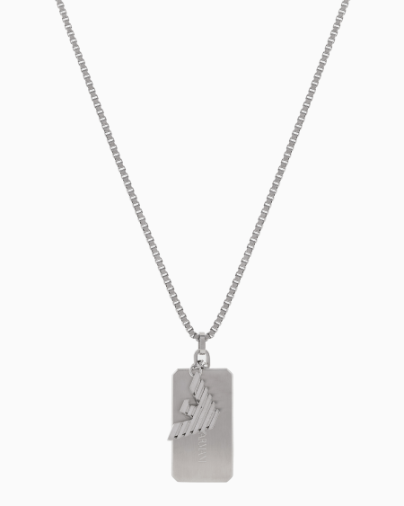 Armani Collar con placa de acero inoxidable Precios de Black Friday