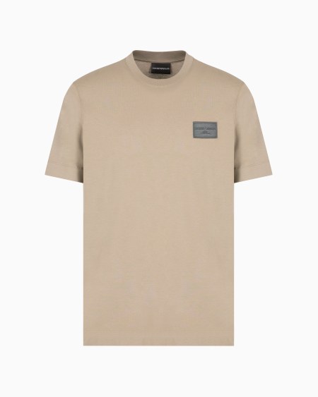 Armani Camiseta de punto con parche bordado con logotipo Ofertas de temporada
