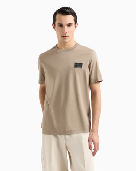 Armani Camiseta de punto con parche bordado con logotipo Ofertas de temporada