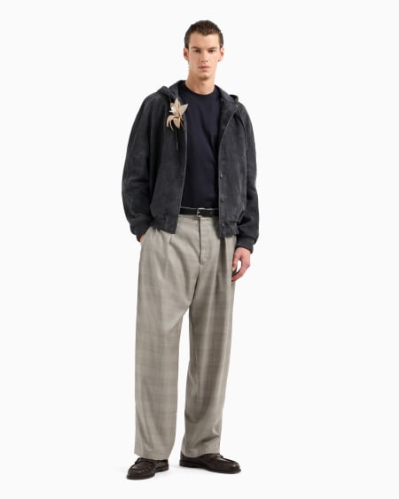 Armani Camiseta ancha de punto con bordado de rayas efecto degradado Ofertas especiales