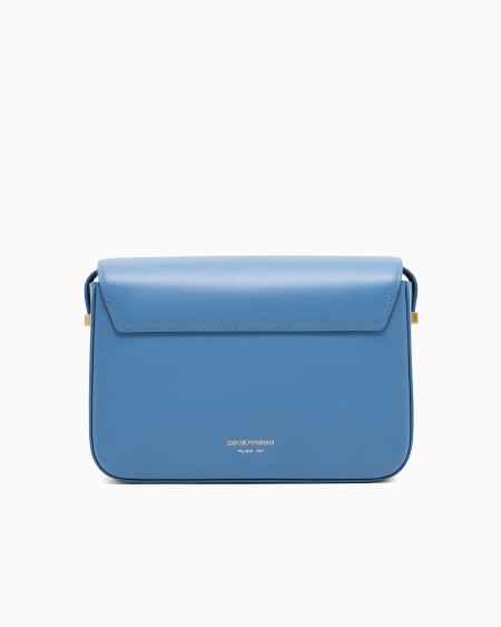 Armani Bolso de hombro de piel lisa con logotipo de águila de metal Grandes ahorros