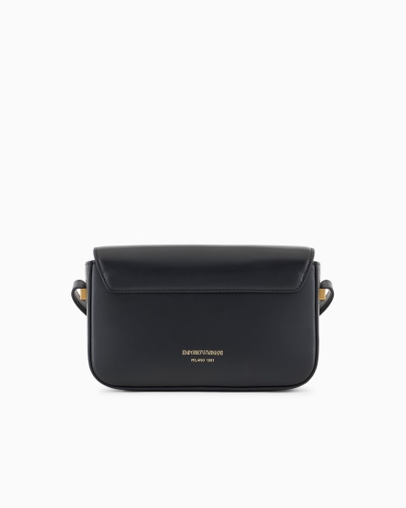 Armani Bolso bandolera de piel lisa con logotipo de águila de metal Ofertas