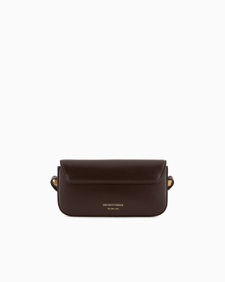 Armani Minibolso bandolera de piel lisa con logotipo de águila de metal Venta caliente