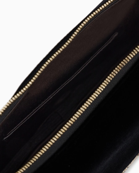 Armani Bolso de hombro baguette de terciopelo Rebajas baratas