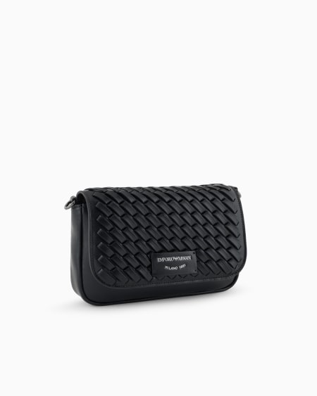 Armani Minibolso de piel trenzada con bandolera de cadena Rebajas de fábrica