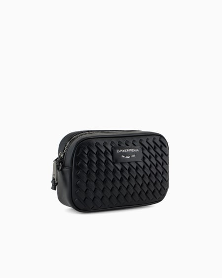 Armani Funda para cámara de piel trenzada con bandolera de cadena Los más vendidos