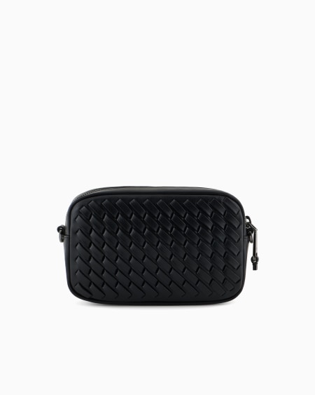 Armani Funda para cámara de piel trenzada con bandolera de cadena Los más vendidos