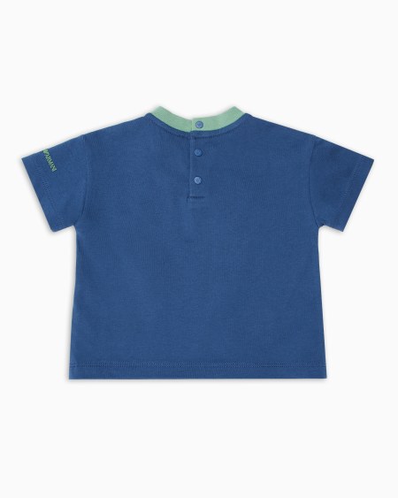 Armani Camiseta de punto orgánico con estampado Manga Bear Crew ASV Solo queda un día