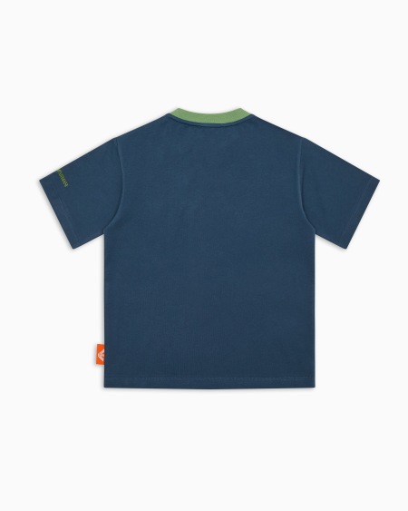 Armani Camiseta de punto orgánico con estampado Manga Bear Crew ASV Limitado a 3 días