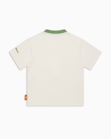 Armani Camiseta de punto orgánico con estampado Manga Bear Crew ASV Precios de Black Friday