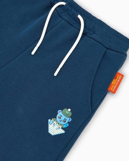 Armani Pantalones de chándal holgados de punto orgánico con estampado Manga Bear Crew ASV Oferta exclusiva