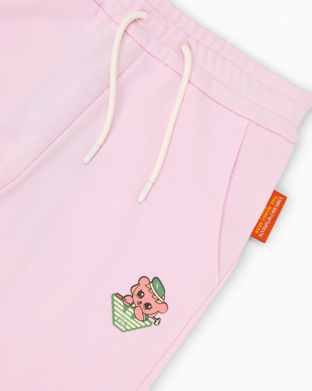 Armani Pantalones de chándal holgados de punto orgánico con estampado Manga Bear Crew ASV Ofertas especiales