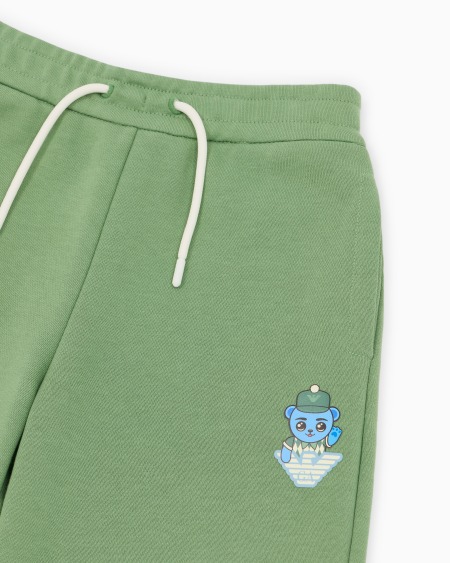 Armani Bermudas holgadas de punto orgánico con estampado Manga Bear Crew ASV Devoluciones gratuitas