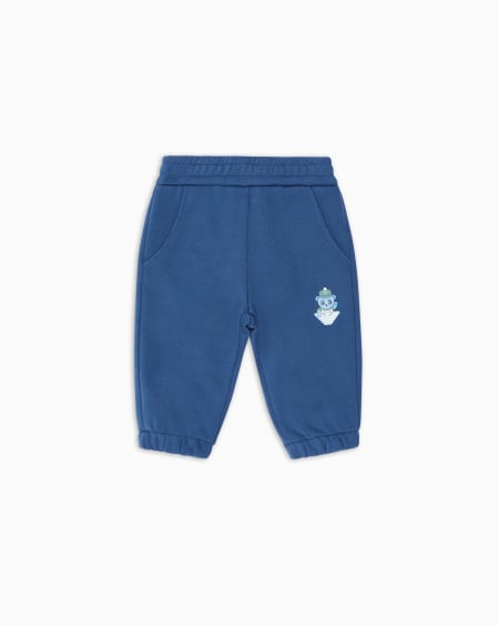 Armani Pantalones de chándal de punto orgánico con estampado Manga Bear Crew ASV