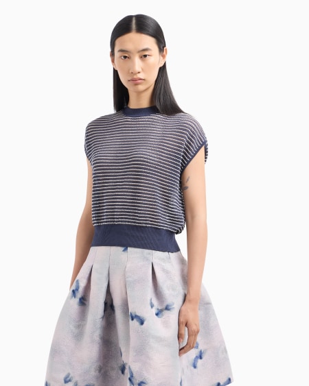 Armani Jersey con trama calada efecto rayas Envío gratis