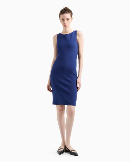 Armani Vestido de tubo de punto ottoman Últimos 3 días