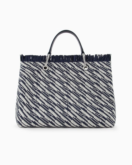 Armani Bolso shopper MyEA mediano en esterilla trenzada ÚLTIMAS EDICIONES