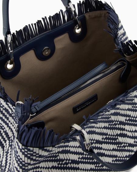 Armani Bolso shopper MyEA mediano en esterilla trenzada ÚLTIMAS EDICIONES