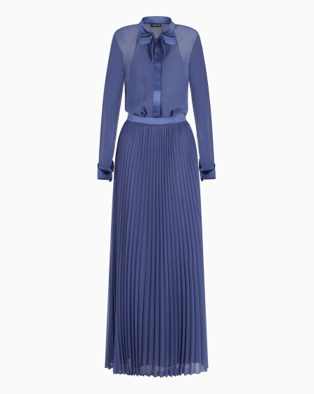 Armani Vestido largo efecto dos piezas de georgette técnico Últimos 2 días
