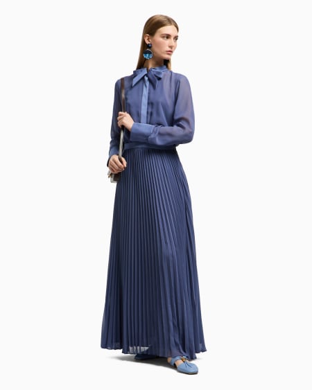 Armani Vestido largo efecto dos piezas de georgette técnico Últimos 2 días