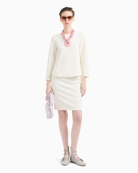 Armani Jersey con cortes laterales de punto ottoman Solo hoy