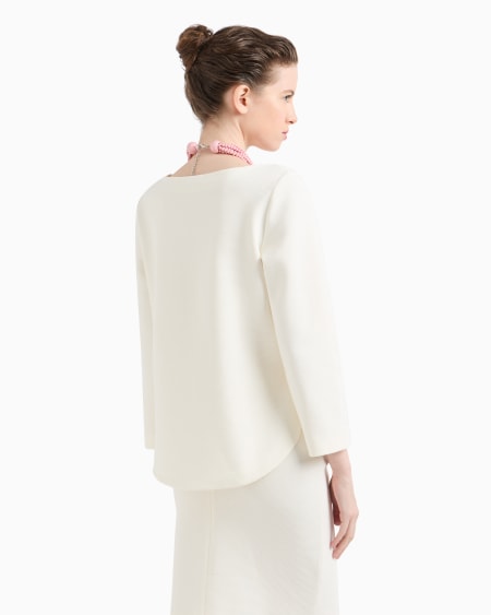 Armani Jersey con cortes laterales de punto ottoman Solo hoy