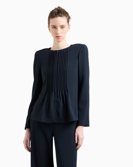 Armani Chaqueta de tejido texturizado fluido y plisado Superdescuento