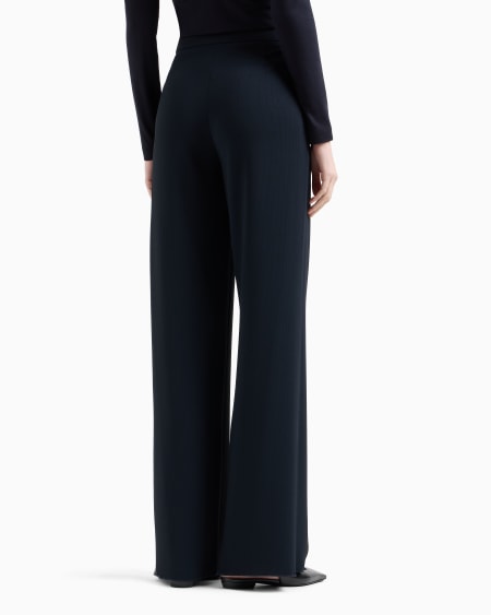Armani Pantalones palazzo de tejido texturizado fluido Grandes descuentos