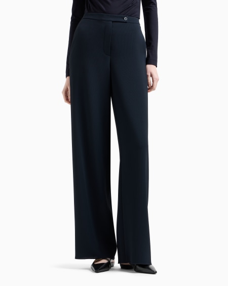 Armani Pantalones palazzo de tejido texturizado fluido Grandes descuentos