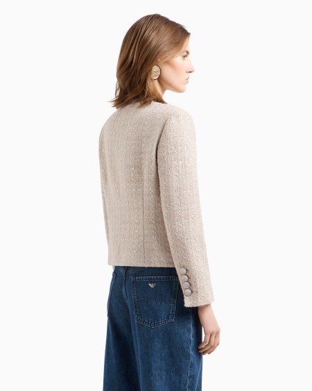 Armani Chaqueta de tweed de lúrex Envío internacional gratuito