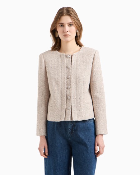 Armani Chaqueta de tweed de lúrex Envío internacional gratuito
