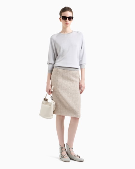 Armani Falda en tweed de lúrex Tienda de fábrica