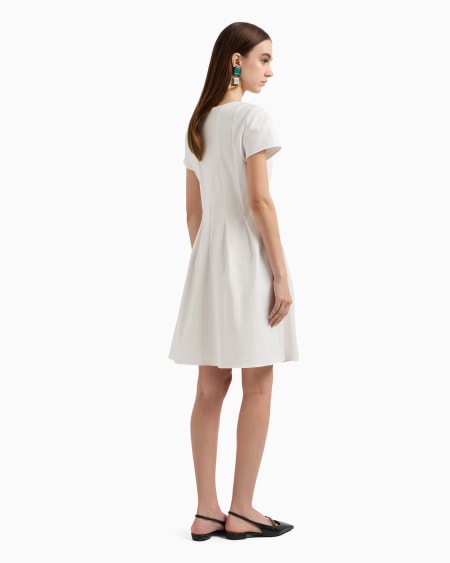 Armani Vestido con pliegues en mezcla de algodón couture Precios de Black Friday