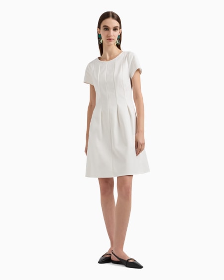 Armani Vestido con pliegues en mezcla de algodón couture Precios de Black Friday