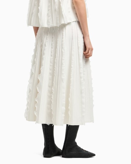 Armani Falda de punto de viscosa con volantes Oferta exclusiva
