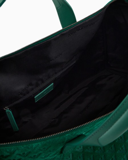 Armani Bolsa de ante con motivo de águila integral en relieve Tienda