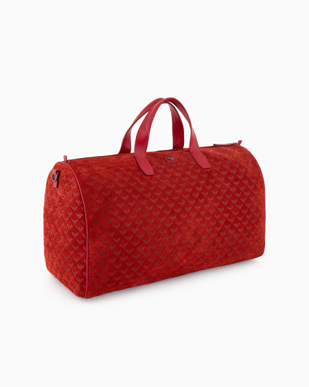 Armani Bolsa de ante con motivo de águila integral en relieve Rebajas online