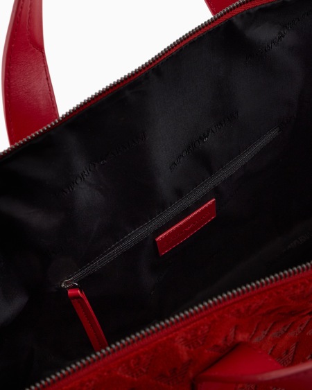 Armani Bolsa de ante con motivo de águila integral en relieve Rebajas online
