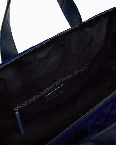 Armani Bolsa de ante con motivo de águila integral en relieve Rebajas top