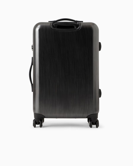 Armani Maleta de cabina mediana en ABS con ruedas y maxiáguila en relieve Oferta especial