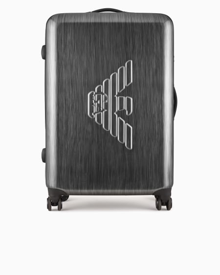 Armani Maleta de cabina grande en ABS y maxiáguila en relieve Envío gratis