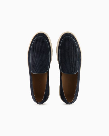Armani Zapatos sin cordones de ante milrayas Tienda de fábrica