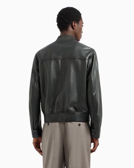 Armani Cazadora de napa de cordero de tacto suave con degradado Descuentos del mes