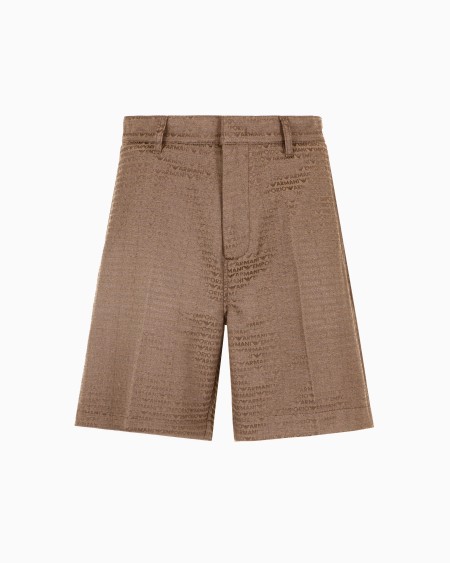 Armani Bermudas de tejido jacquard con inscripción por toda la prenda Ofertas de temporada