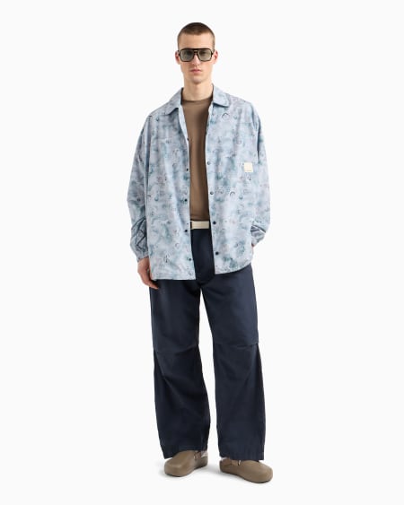 Armani Camiseta de punto con maxiestampado cápsula Peace ASV Rebajas de fin de temporada
