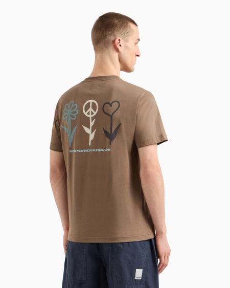 Armani Camiseta de punto con maxiestampado cápsula Peace ASV Rebajas de fin de temporada