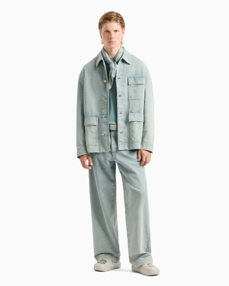 Armani Chaqueta de canneté de algodón cómodo efecto vintage cápsula Peace ASV En línea