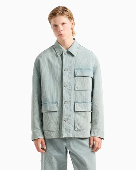 Armani Chaqueta de canneté de algodón cómodo efecto vintage cápsula Peace ASV En línea